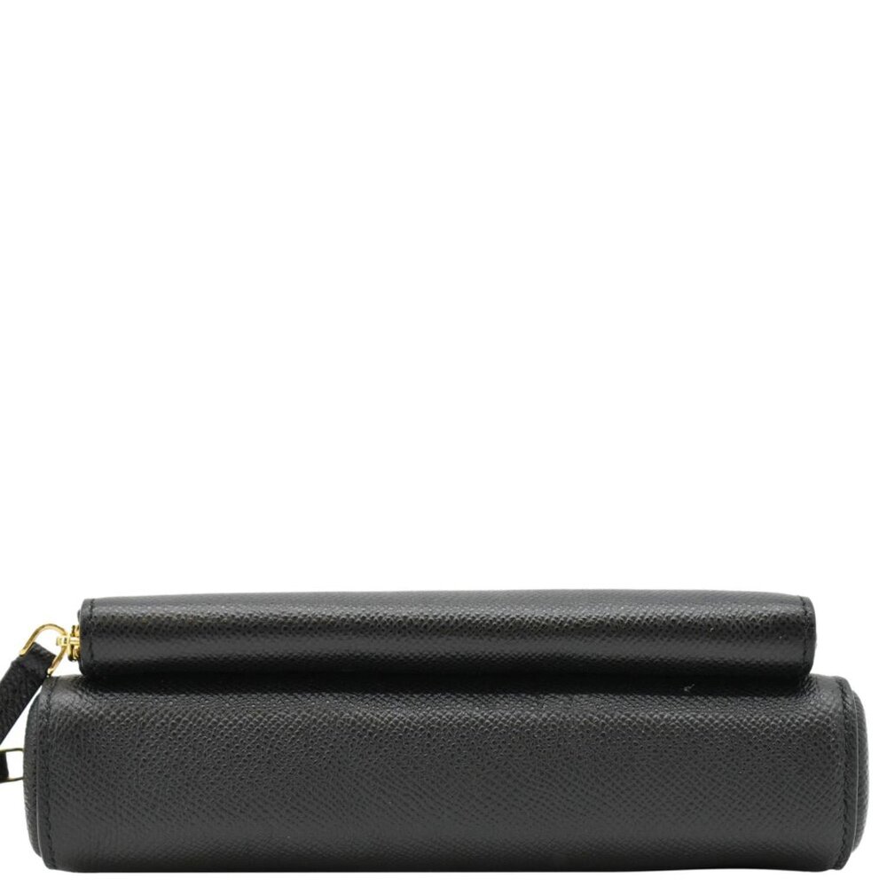 CHRISTIAN DIOR  Caro Grained Leather Double Pouch Crossbody Bag Black - Picture 10 of 12